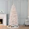 6ft. Pre-Lit White Carson Artificial Pine Christmas Tree, Clear Lights